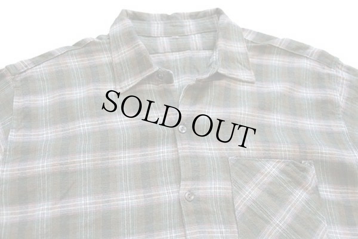 画像3: 70s UNKNOWN タータンチェック マチ付き フランネル グランパシャツ 6 (3)