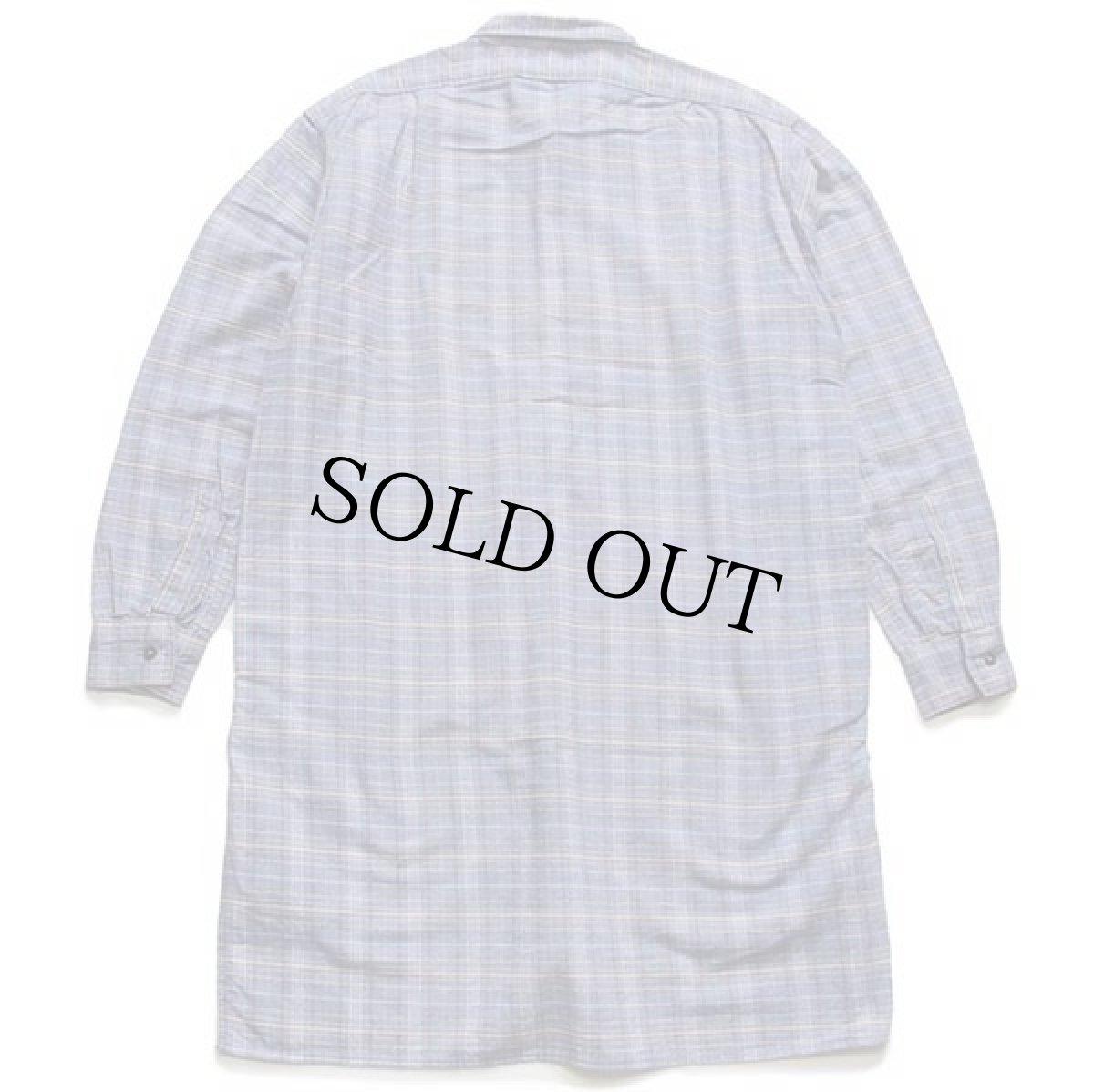 画像2: 60s フランス製 La Forestiere チェック マチ付き コットン フランネル グランパシャツ 3 (2)