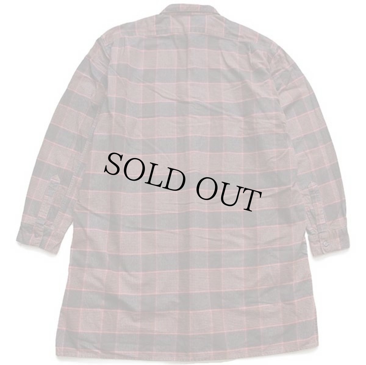 画像2: 80s フランス製 UNKNOWN チェック マチ付き フランネル グランパシャツ 5 (2)