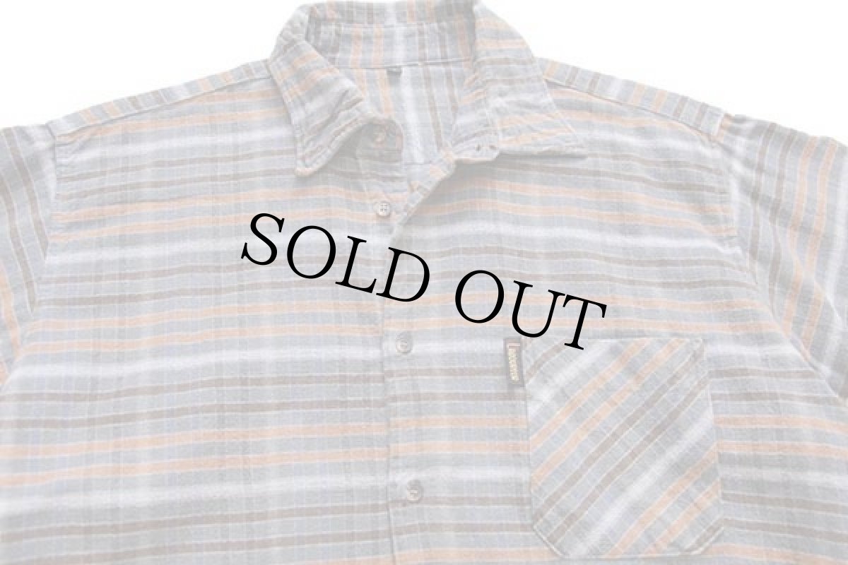 画像3: 70s フランス製 LE LABOUREUR チェック マチ付き コットン フランネル グランパシャツ 3 (3)