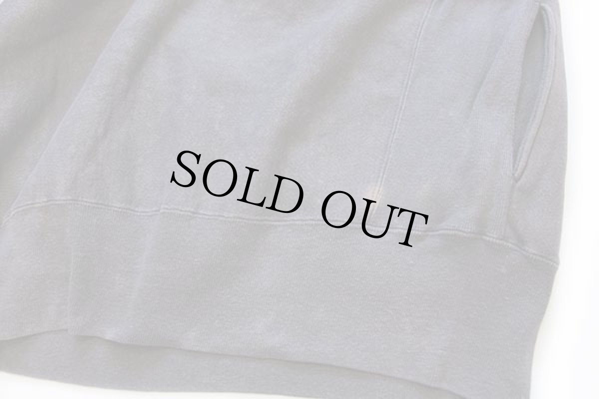 画像7: 90s USA製 Championチャンピオン NOTRE DAME クローバー 刺繍 モックネック ポケット付き リバースウィーブ スウェット チャコールグレー L (7)