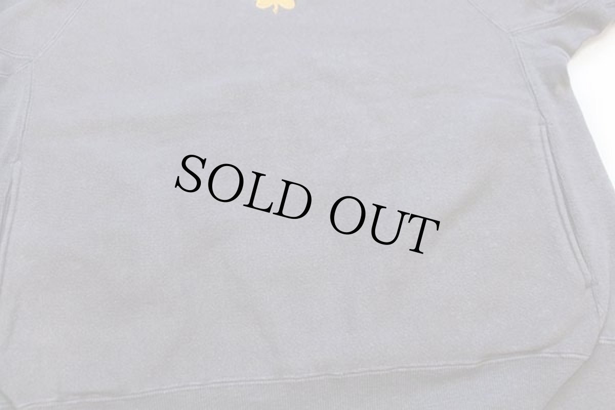 画像6: 90s USA製 Championチャンピオン NOTRE DAME クローバー 刺繍 モックネック ポケット付き リバースウィーブ スウェット チャコールグレー L (6)