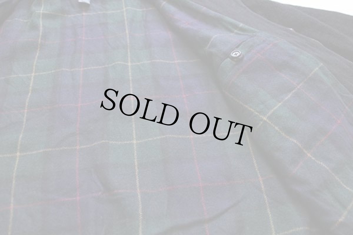 画像5: 90s ポロ ラルフローレン ワンポイント タータンチェックライナー ウールジャケット 黒 XL (5)