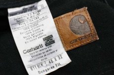 画像6: 00s USA製 carharttカーハート ダック地 ペインターパンツ 黒 w48 L32★特大 (6)