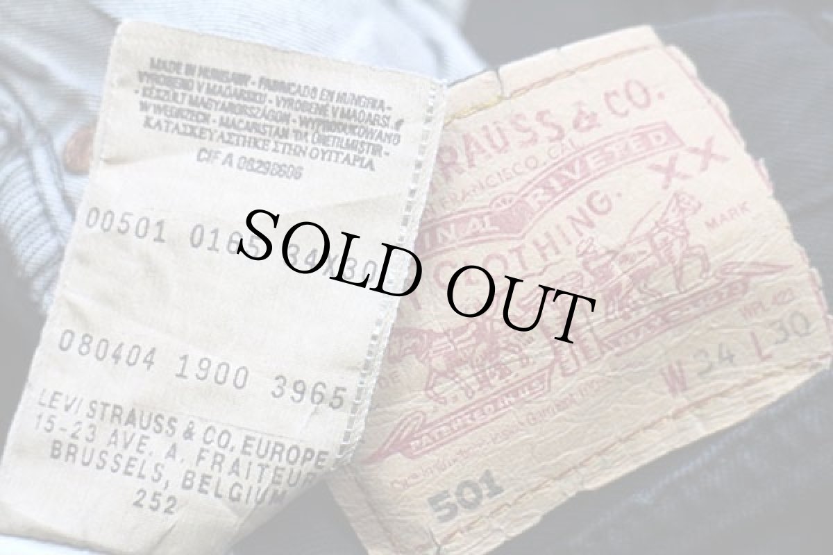 画像6: 00s ハンガリー製 Levi'sリーバイス 501 ブラック デニムパンツ w34 L30★SDP1722 ユーロ (6)