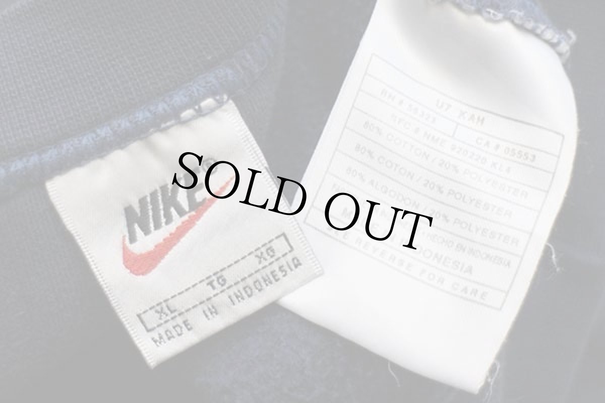 画像4: 00s NIKEナイキ ILLINOIS GYMNASTICS 前V スウェット 紺 XL (4)