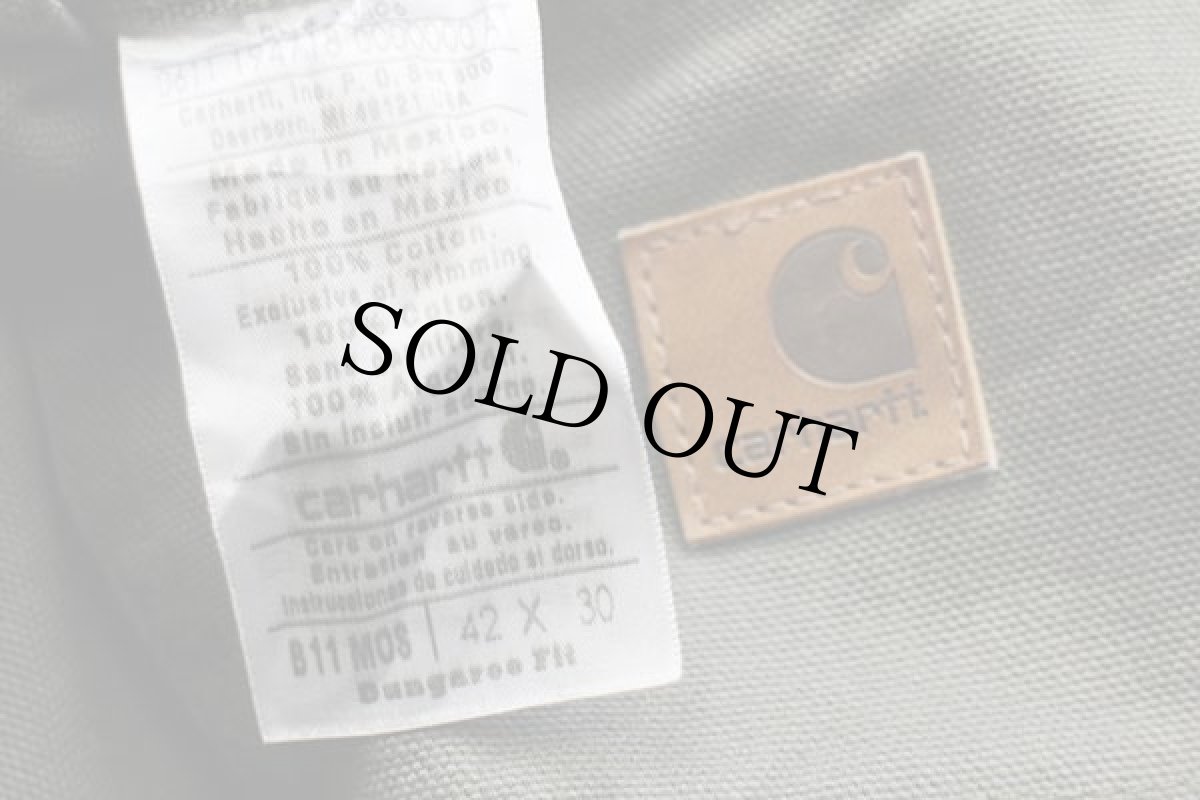 画像6: 未使用★メキシコ製 carharttカーハート ダック地 ペインターパンツ モスグリーン w42 L30 (6)