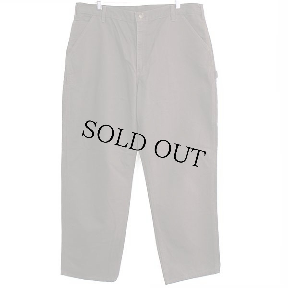 画像2: デッドストック★00s carharttカーハート ダック地 ペインターパンツ 焦げ茶 w40 L32 (2)