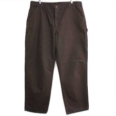 画像2: デッドストック★00s carharttカーハート ダック地 ペインターパンツ 焦げ茶 w40 L32 (2)