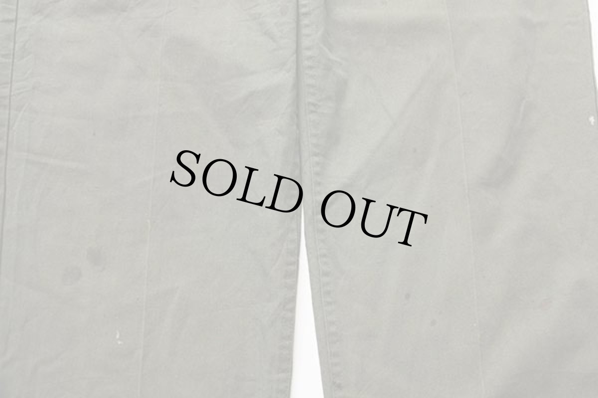 画像8: 70s 米軍 U.S.ARMY ユーティリティ ベイカーパンツ ボロ オリーブグリーン W34 L31 (8)