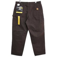 画像3: デッドストック★00s carharttカーハート ダック地 ペインターパンツ 焦げ茶 w40 L32 (3)
