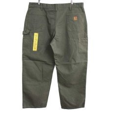画像3: 未使用★メキシコ製 carharttカーハート ダック地 ペインターパンツ モスグリーン w42 L30 (3)