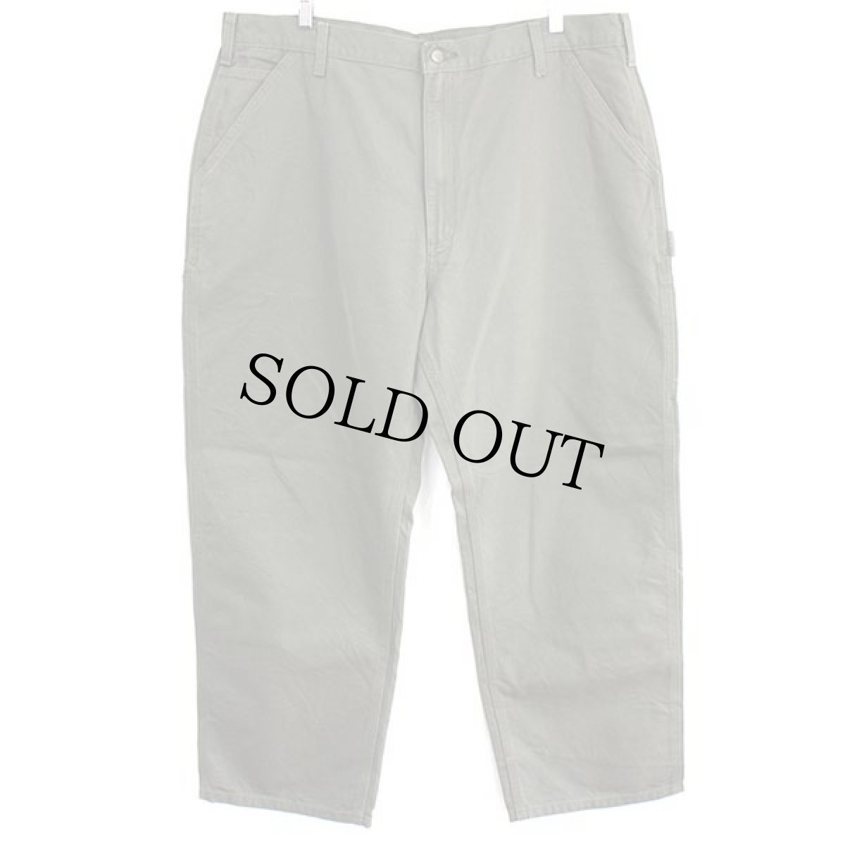 画像2: 未使用★メキシコ製 carharttカーハート ダック地 ペインターパンツ モスグリーン w42 L30 (2)