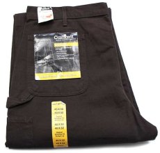 画像1: デッドストック★00s carharttカーハート ダック地 ペインターパンツ 焦げ茶 w40 L32 (1)