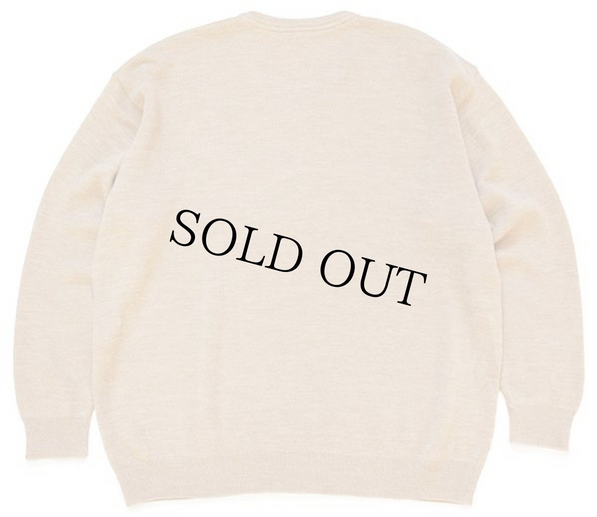 画像2: 00s LACOSTEラコステ ワンポイント Vネック ウール×アクリルニット セーター 薄茶 7 (2)