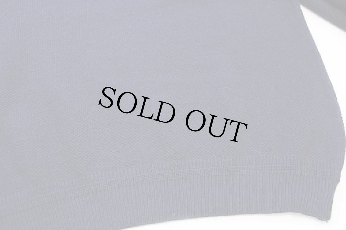 画像5: 00s LACOSTEラコステ ワンポイント 鹿の子 ウール×アクリルニット セーター 紺 4 (5)