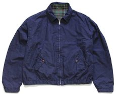 画像6: 90s J.CREW タータンチェック×無地 リバーシブル コットンジャケット M (6)