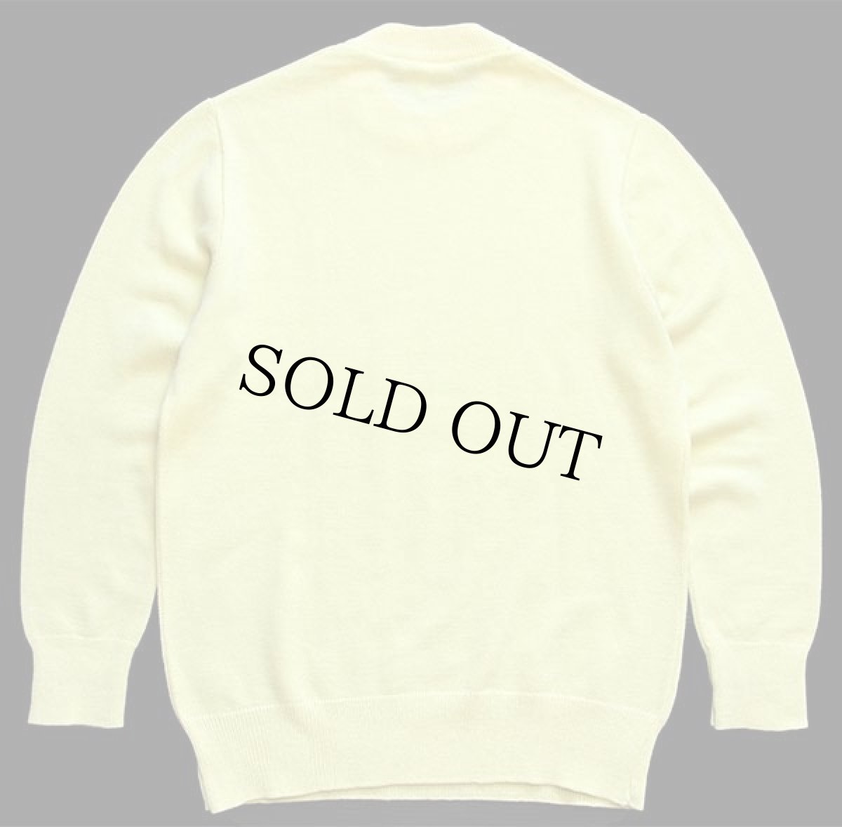 画像2: 70s フランス製 CHEMISE LACOSTE ラコステ ワンポイント パール編み ウール×アクリルニット セーター 黄 3 (2)