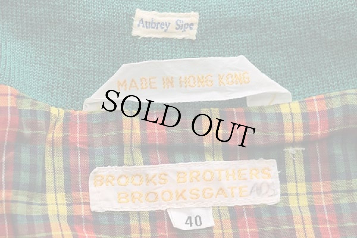 画像4: 80s BROOKS BROTHERSブルックスブラザーズ G9タイプ タータンチェックライナー ハリントンジャケット 緑 40 (4)