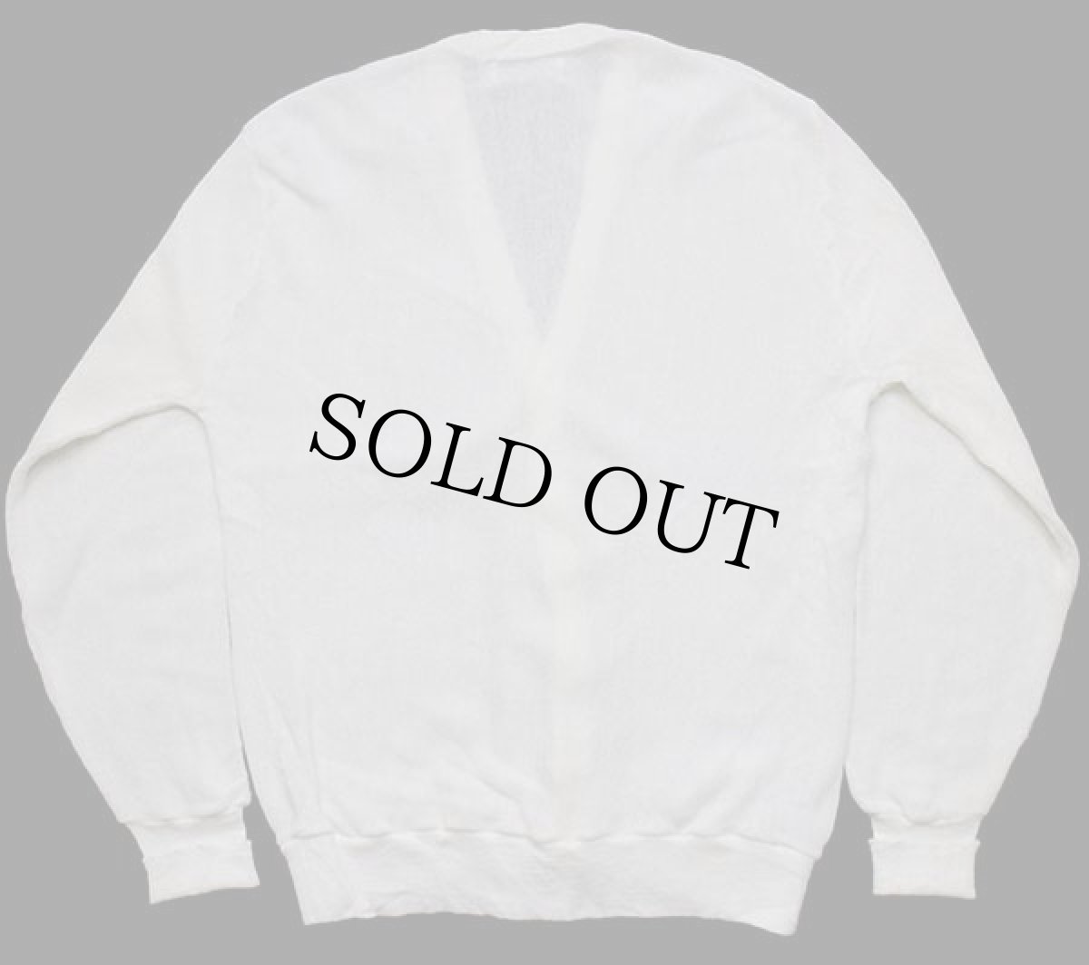 画像2: 80s USA製 Jantzen 無地 パール編み アクリルニット カーディガン オフホワイト L (2)