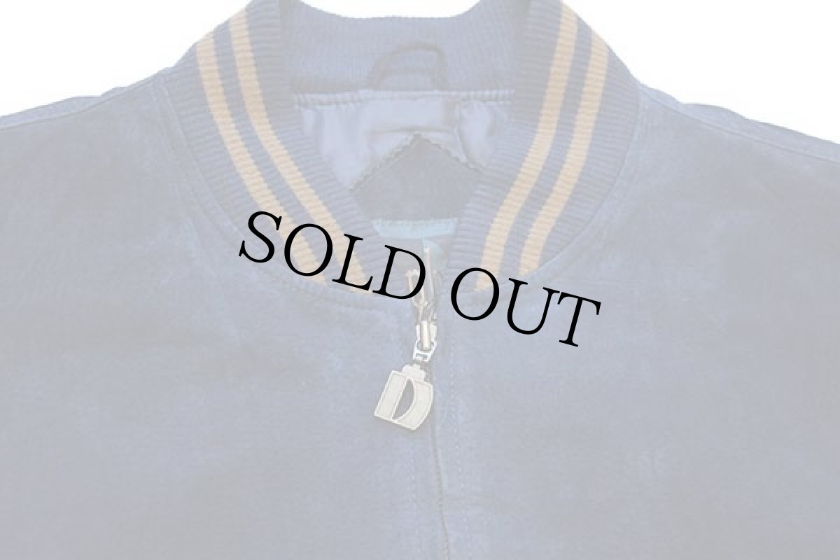 画像3: 90s Dunbrooke ツートン 切り替え スエードレザー スタジャン 紺×茶 XL (3)