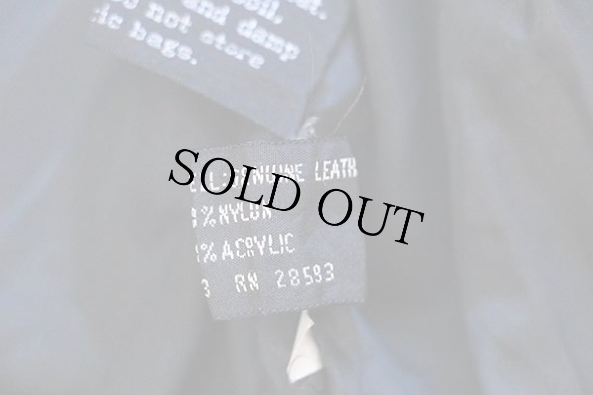 画像6: 80s MEMBERS ONLYメンバーズオンリー スタンドカラー シングルライダース レザージャケット 黒 44 (6)