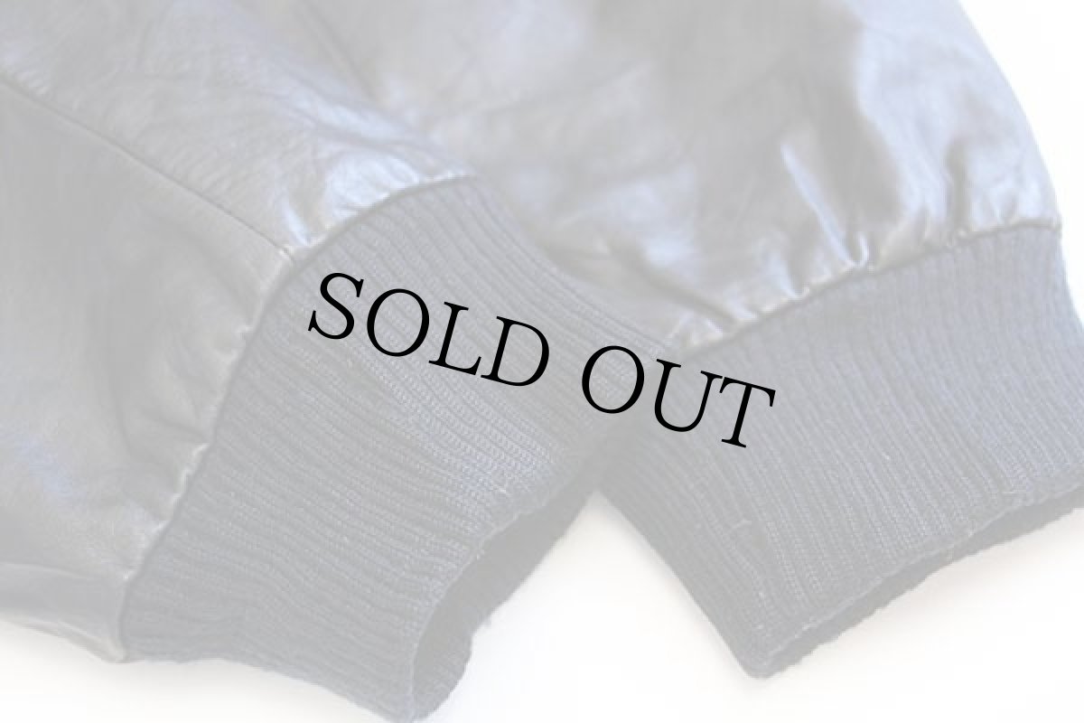 画像9: 80s MEMBERS ONLYメンバーズオンリー スタンドカラー シングルライダース レザージャケット 黒 44 (9)