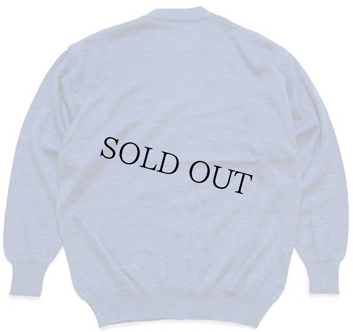 画像2: イタリア製 SAN GIORGIO アーガイル柄 メリノウール×アクリルニット カーディガン ブルーグレー 4 (2)