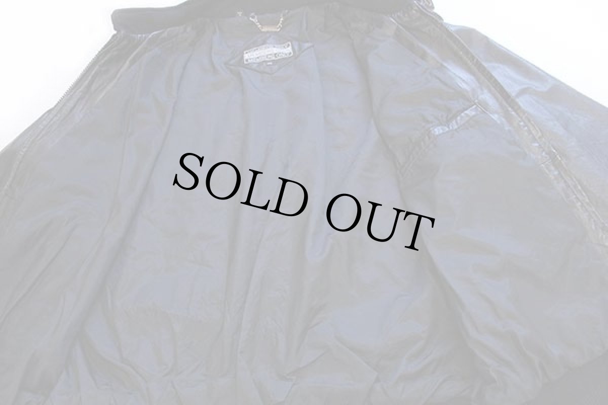 画像7: 80s MEMBERS ONLYメンバーズオンリー スタンドカラー シングルライダース レザージャケット 黒 44 (7)