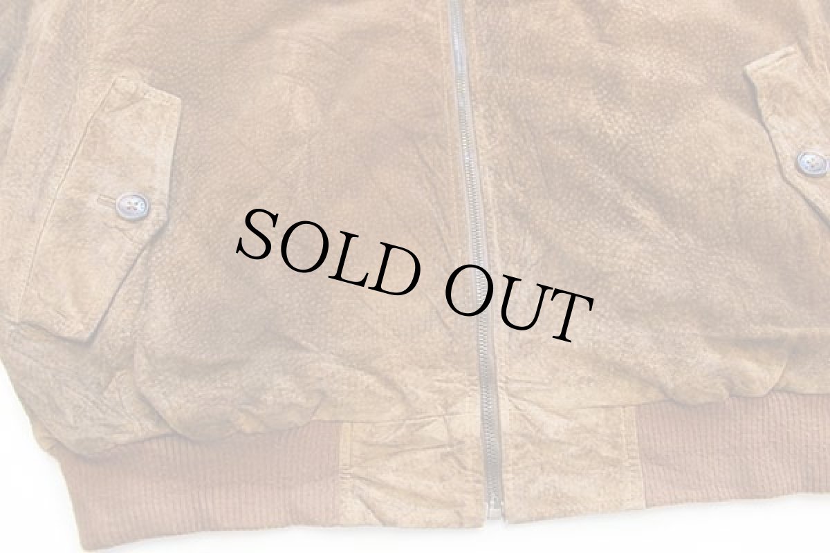 画像7: 90s ORVISオービス G9タイプ タータンチェックライナー スエードレザー ハリントンジャケット 茶 L (7)