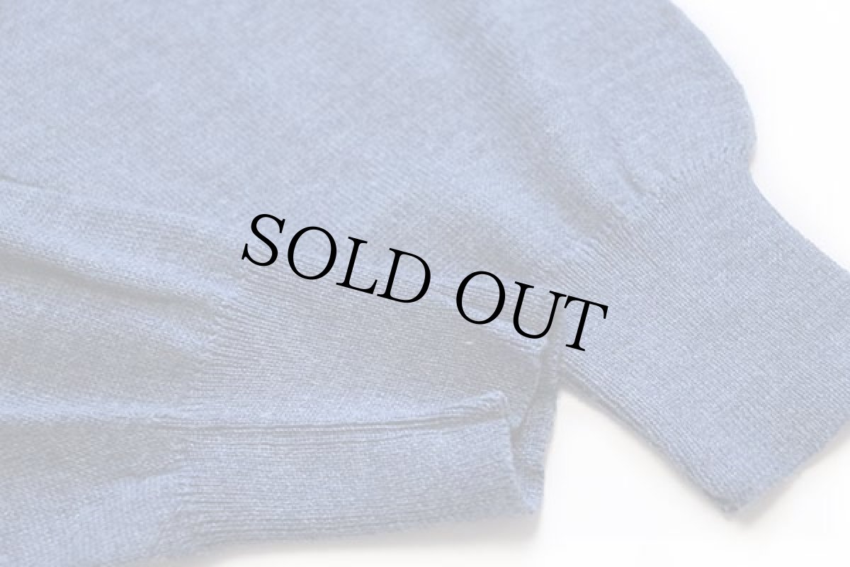 画像6: イタリア製 SAN GIORGIO アーガイル柄 メリノウール×アクリルニット カーディガン ブルーグレー 4 (6)