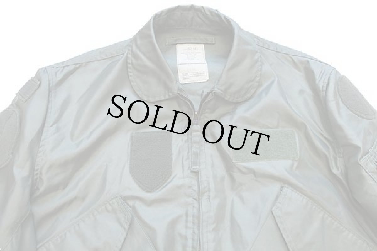 画像3: 00s 米軍 USAF CWU-36/P アラミド フライトジャケット セージグリーン L (3)