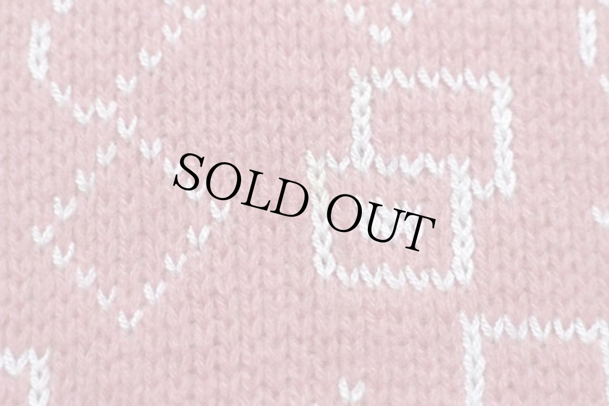 画像7: 80s USA製 Finalist 総柄 コットン×アクリルニット セーター ピンク L (7)