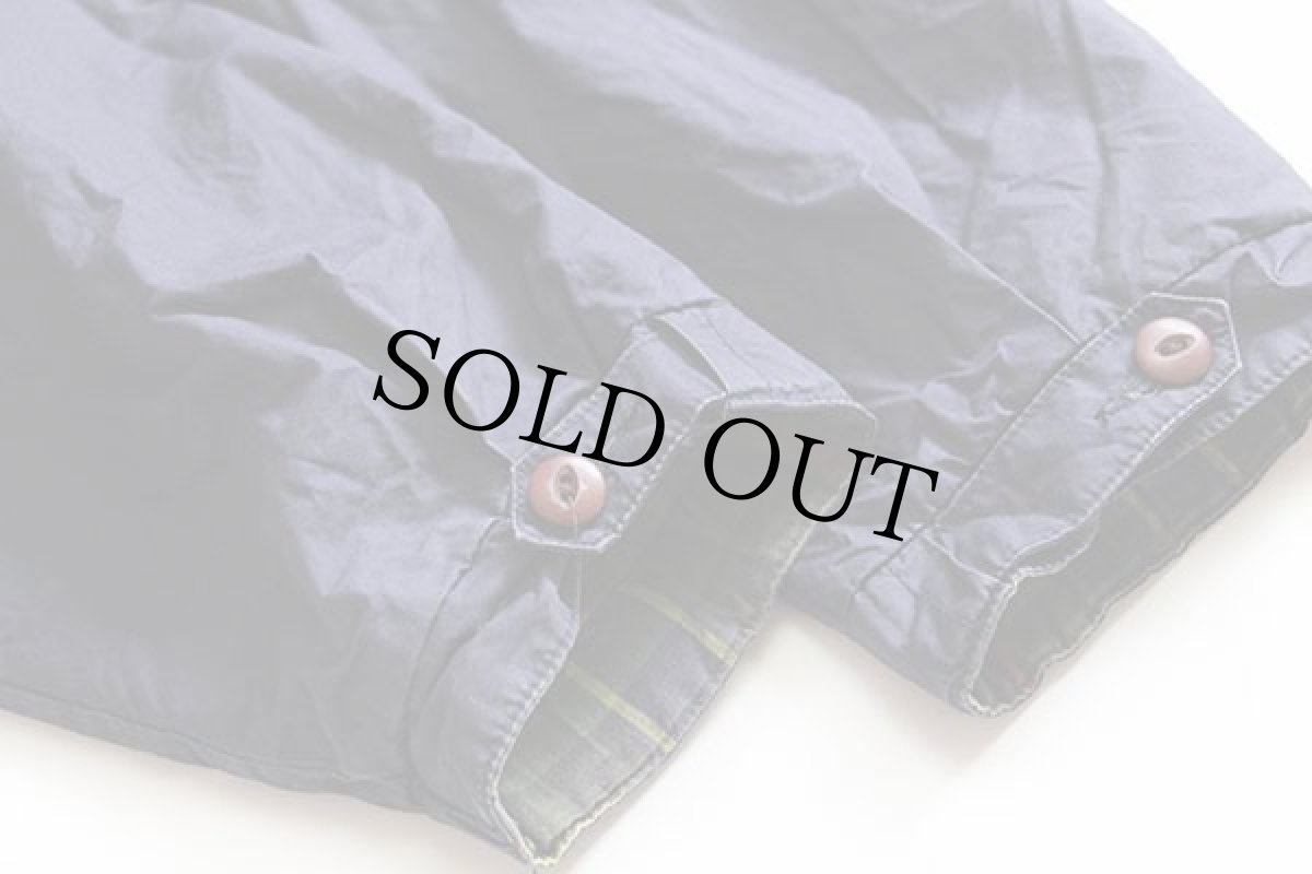 画像10: 90s J.CREW タータンチェック×無地 リバーシブル コットンジャケット M (10)