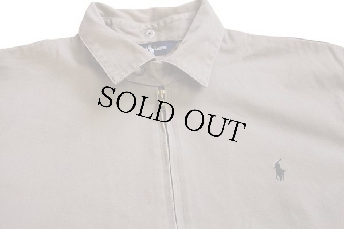 画像3: 80s ラルフローレン ワンポイント チンスト付き コットンジャケット グレーブラウン S (3)