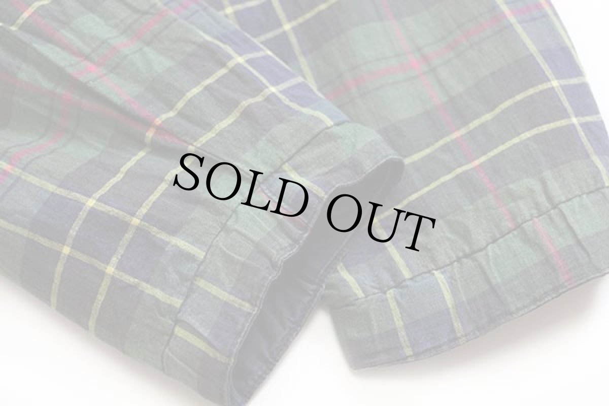 画像4: 90s J.CREW タータンチェック×無地 リバーシブル コットンジャケット M (4)