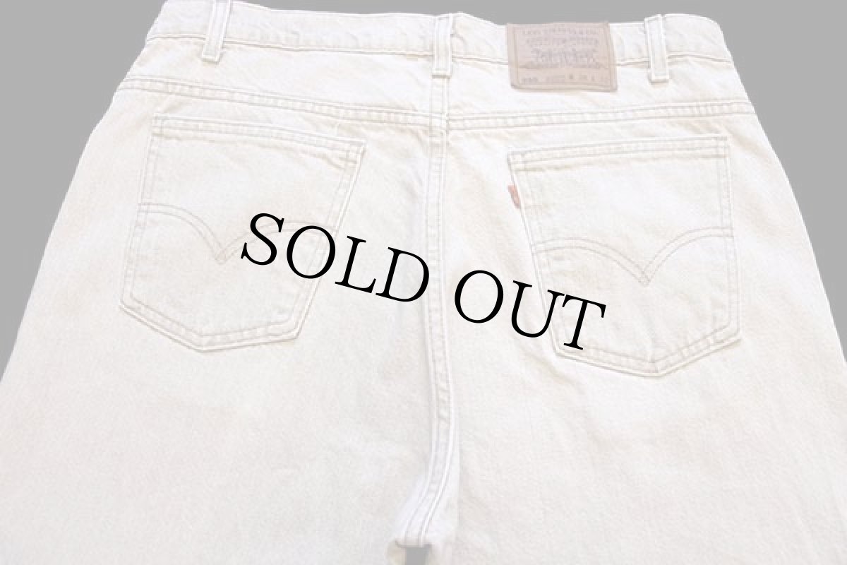 画像5: 90s USA製 Levi'sリーバイス 550 先染め カラーデニムパンツ ライトカーキ w38 (5)
