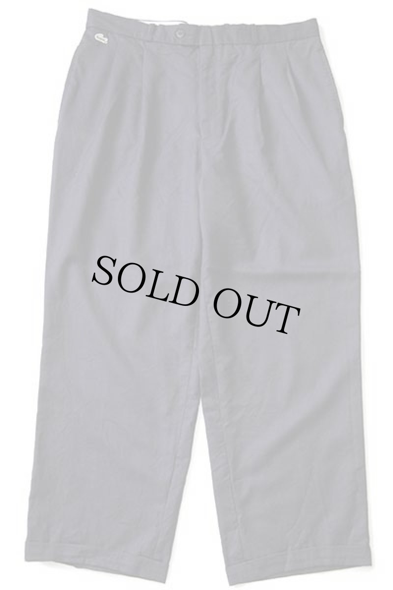 画像2: 80s フランス製 CHEMISE LACOSTE ラコステ ツータック スラックス ウールパンツ 濃紺 46 (2)