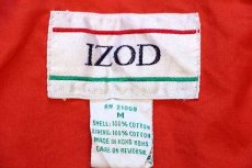 画像4: 90s IZOD コットンポプリン ファイヤーマン パーカー オリーブグリーン (4)