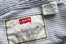 画像4: 90s Levi'sリーバイス ヒッコリー ストライプ コットン ワークシャツ XL (4)