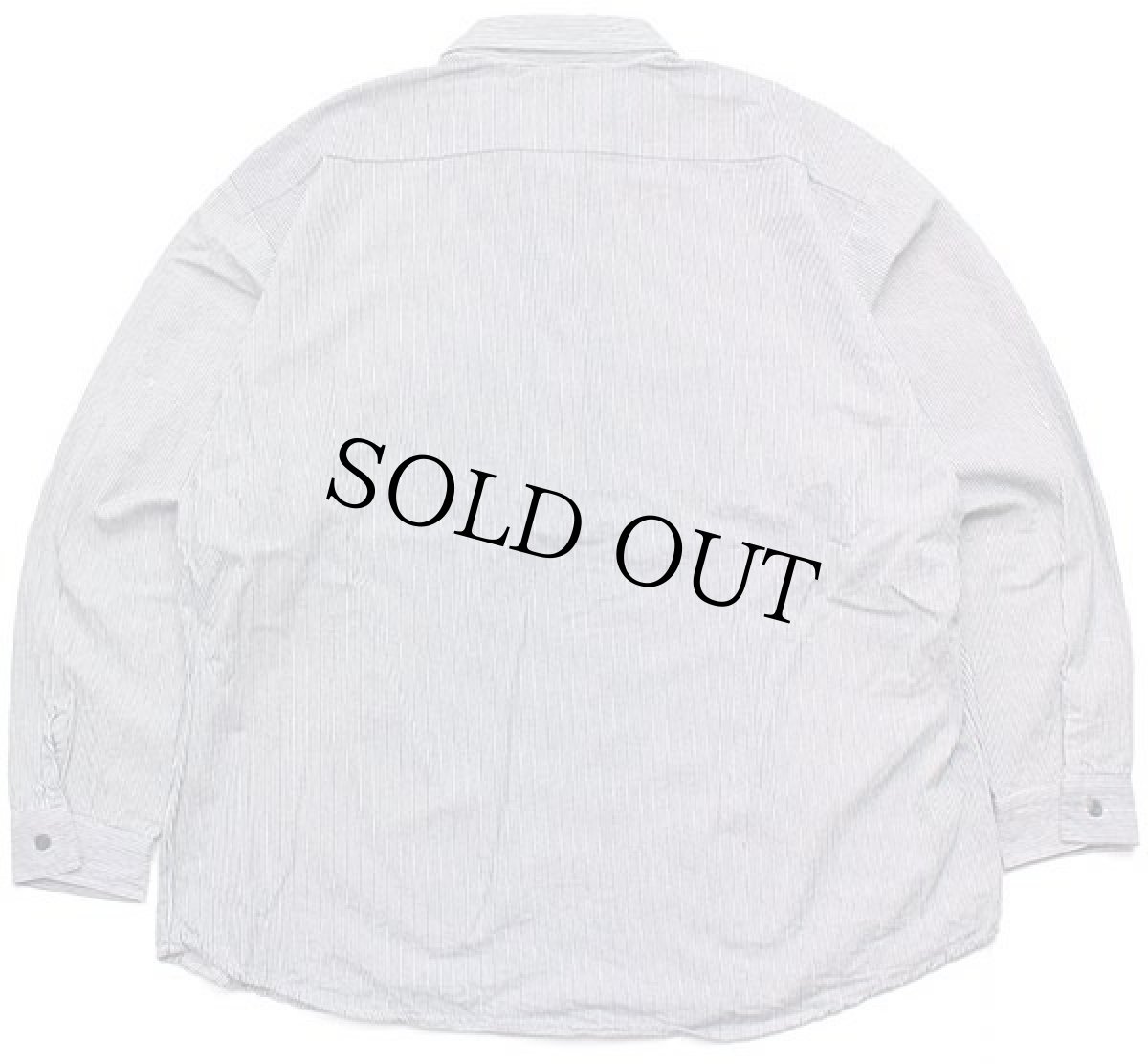 画像2: USA製 WHISTLE WORKGEAR ヒッコリー ストライプ ハーフジップ プルオーバー コットン ワークシャツ 2XL★特大 (2)