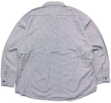 画像2: USA製 WHISTLE WORKGEAR ヒッコリー ストライプ ハーフジップ プルオーバー コットン ワークシャツ 2XL★特大 (2)