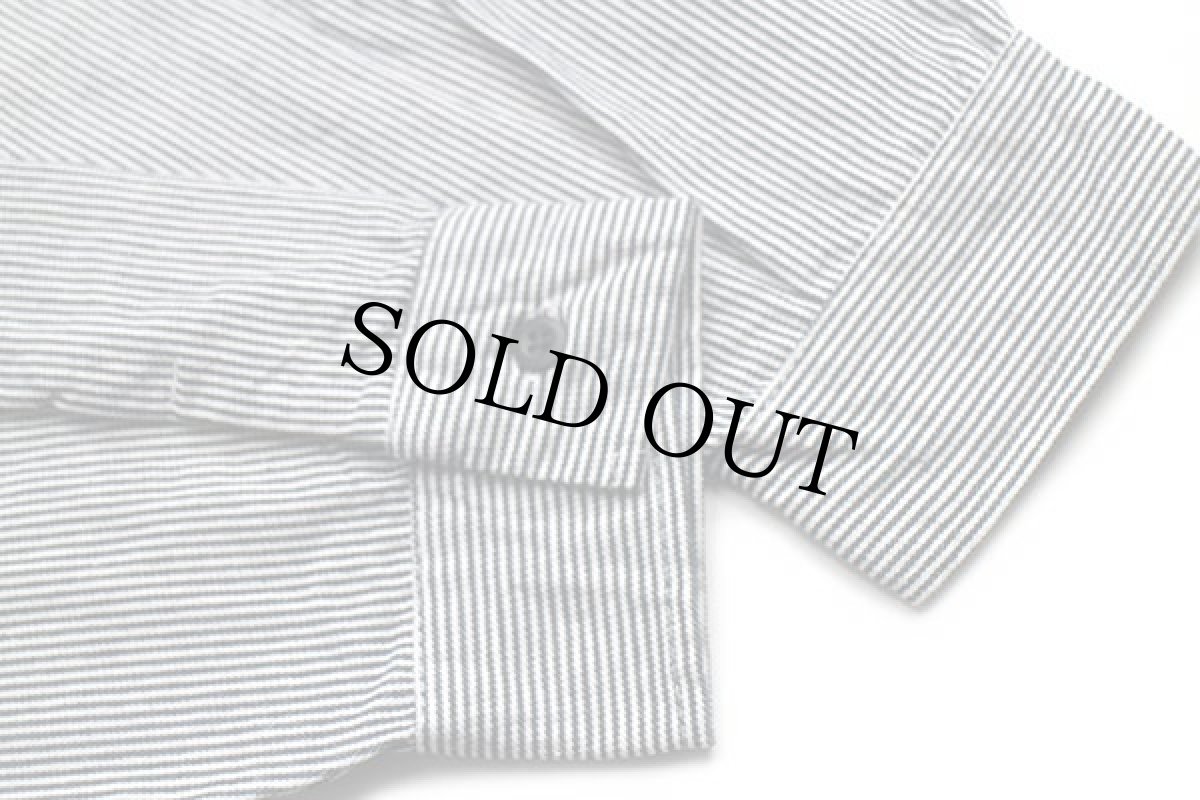 画像5: USA製 WHISTLE WORKGEAR ヒッコリー ストライプ ハーフジップ プルオーバー コットン ワークシャツ 2XL★特大 (5)