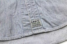 画像5: 90s Levi'sリーバイス ヒッコリー ストライプ コットン ワークシャツ XL (5)