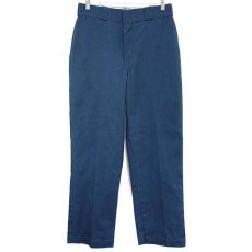 画像2: 80s USA製 Dickiesディッキーズ 874 ワークパンツ 紺 w33 L30 (2)