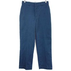 画像2: 90s USA製 Dickiesディッキーズ 874 ワークパンツ 紺 w33 L30 (2)