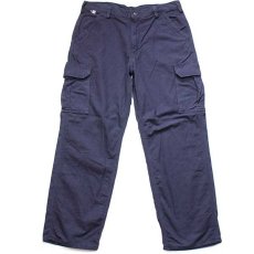 画像2: メキシコ製 carharttカーハート FR CAT2 ダック地 カーゴパンツ 濃紺 w38 L32 (2)