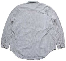 画像2: 90s Levi'sリーバイス ヒッコリー ストライプ コットン ワークシャツ XL (2)