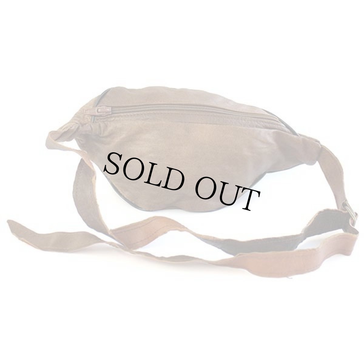 画像2: UNKNOWN ディアスキン オールレザー ウエストポーチ 茶 (2)