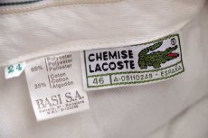 画像6: 80s スペイン製 CHEMISE LACOSTE ラコステ ツータック スラックス パンツ カーキ 46 (6)